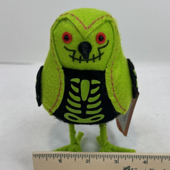 Hyde & EEK! X-Ray Featherly Friends Halloween Bird Decor Green Black 2024 NEW - Picture 11 of 12